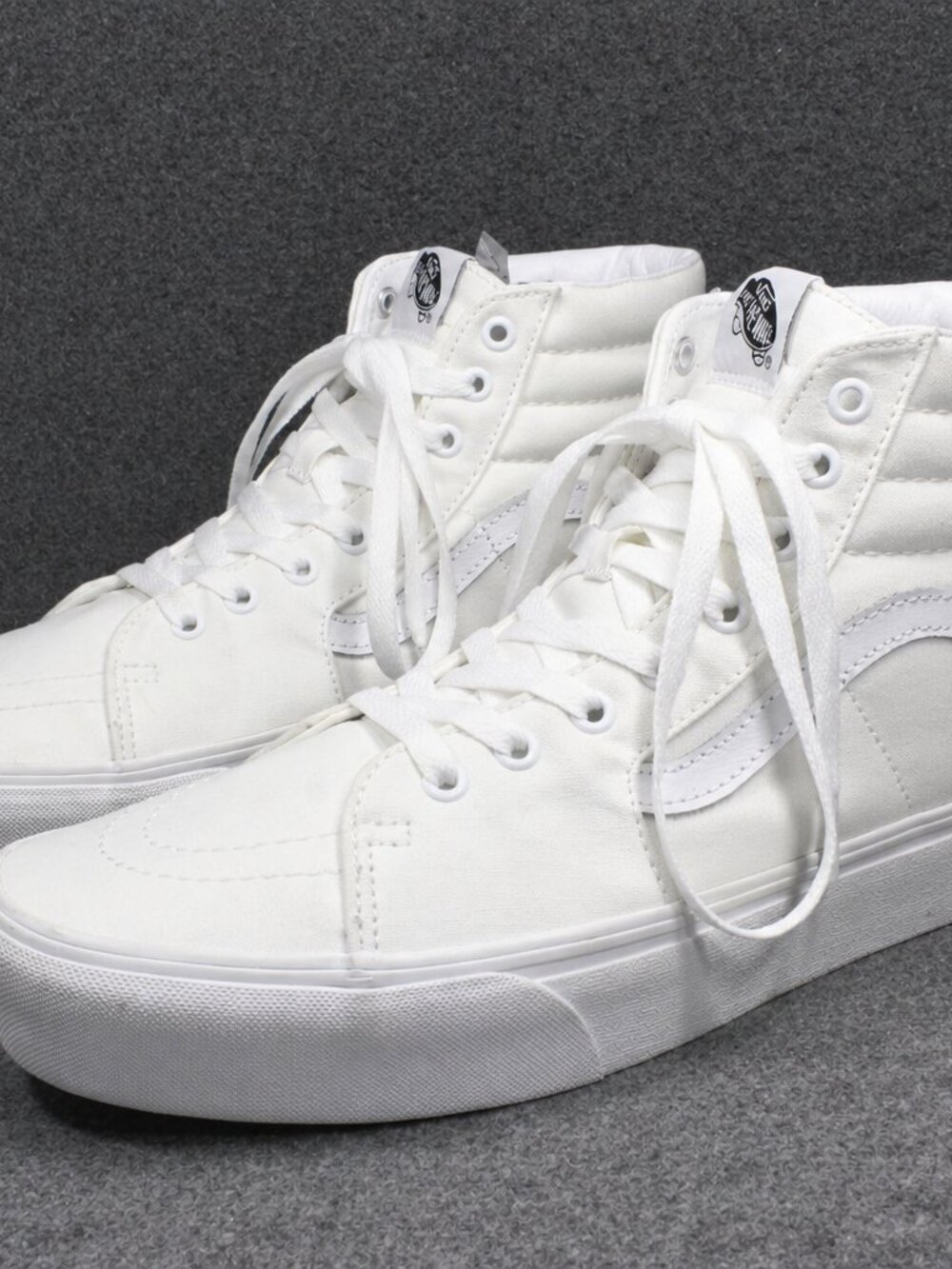 Vans Unisex Sk8 Hi Platform Sneaker Skate Shoes, True White Men's Size 11.5